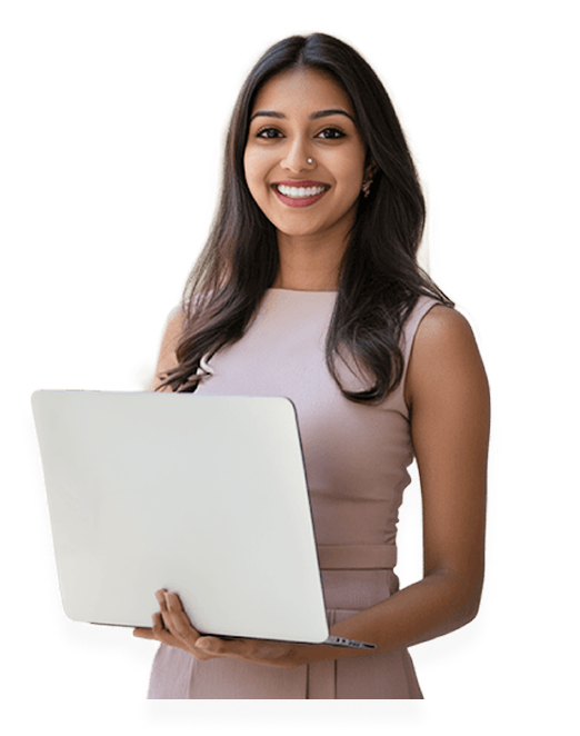 Student with laptop
